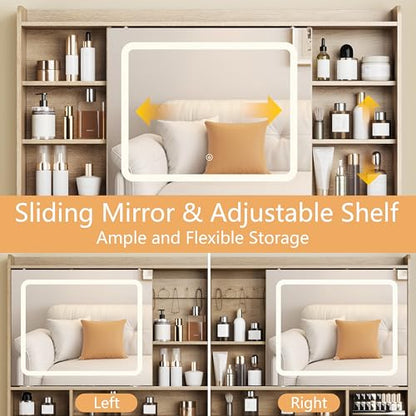 Makeup Vanity Desk with Mirror, view 5