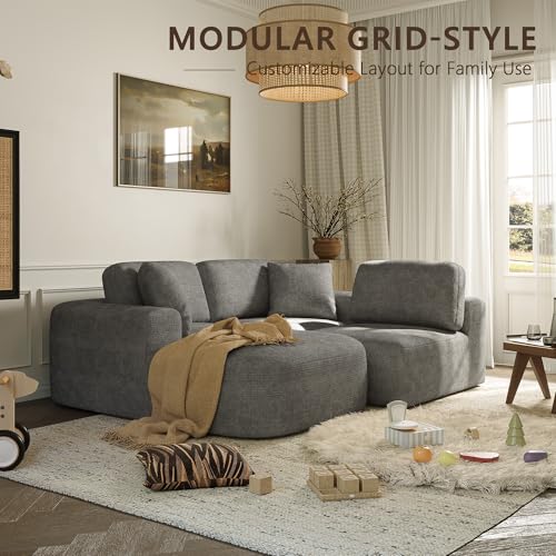 107'' Modular Sectional Sofa Couch with Chaise, No Assembly Required, view 5
