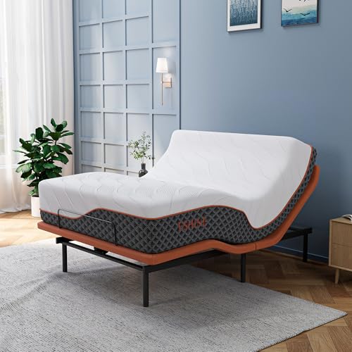 Queen Adjustable Bed Frame 14" Hybrid Matt with Dual USB, view 2