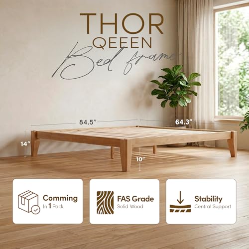 Thor Premium Solid Wood Bed Frame Queen, view 7