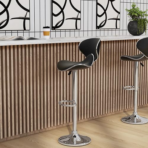 Powell Furniture Powell PU, Chrome/Black Barstool