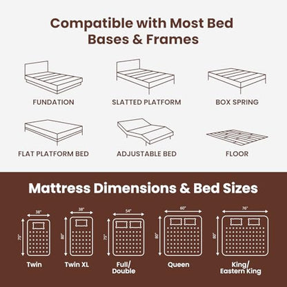 Firm Twin Mattress – 10 Inch Memory Foam Mattress for Spinal Alignment, view 6