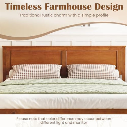 Wood Full Size Bed Frame with Headboard, view 5