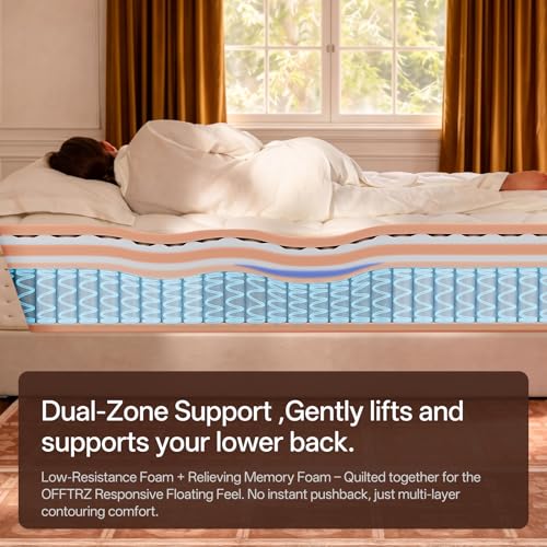 12 Inch King Size Mattress | The Feel Most Sleepers Prefer King Mattress Hybrid | Contouring Memory Foam Comfort & Balanced Support for Back and Side Sleepers – Medium-Firm (King, 12, 12, Inches)