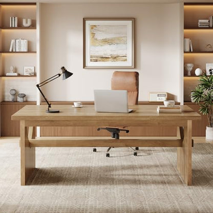 Tribesigns Executive Office Desk, 63-Inch Farmhouse Computer Desk, view 5