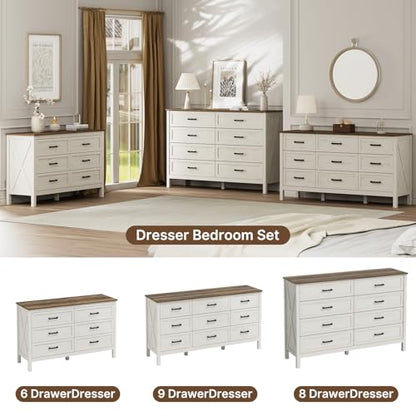 Farmhouse 6 Drawers Dresser for Bedroom, view 5