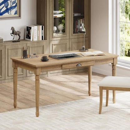 Somi Home Office Writing Desk with Drawer, Wooden Computer Desk with Storage, view 5