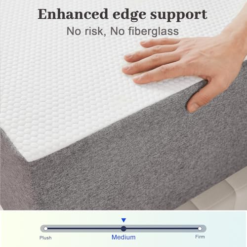 Lukace 12 Inch King Size Mattress,Memory Foam Mattress for Back Pain,Grey, view 6