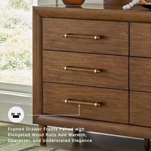 Signature Design by Ashley Mid Century Modern 6 Drawer Dresser for Bedroom, view 7