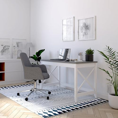 Home Office Desk, 47"x23"x29", Stylish Rustic Vintage Farmhouse Table, view 3