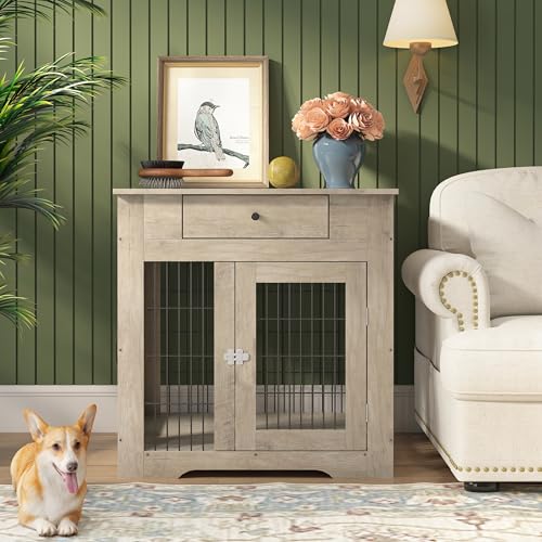 Okak Furniture Style Dog KennelGrey, view 4