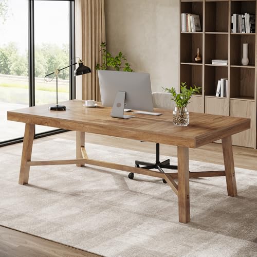 Tribesigns 71-Inch Executive Desk, Farmhouse Computer Desk for Home Office, view 5