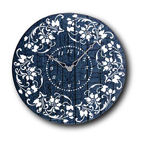 Doily Clock Stencils for Painting on Wood, Canvas, Paper, Fabric, Wall and Tile - Floral Clock, Oval Doily, Ornate Clock and Wall Clock - 4 Pcs - 6x6 Inches Each - Reusable DIY Stencils