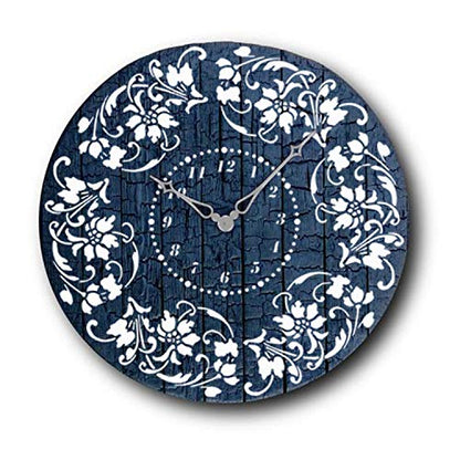 Doily Clock Stencils for Painting on Wood, Canvas, Paper, Fabric, Wall and Tile - Floral Clock, Oval Doily, Ornate Clock and Wall Clock - 4 Pcs - 6x6 Inches Each - Reusable DIY Stencils