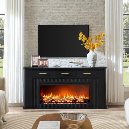 70" Fireplace TV Stand with 42" Electric Fireplace, view 8