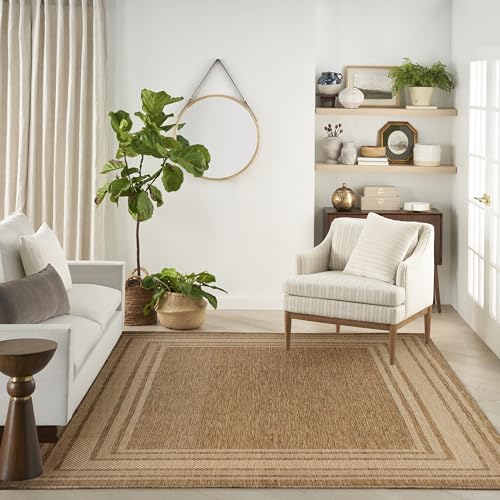 Home Horizon Indoor/Outdoor Natural 8' x 10' Area Rug - Easy Clean, Non Shedding, Bed Room, Living Room, Dining Room, Kitchen (8' x 10')