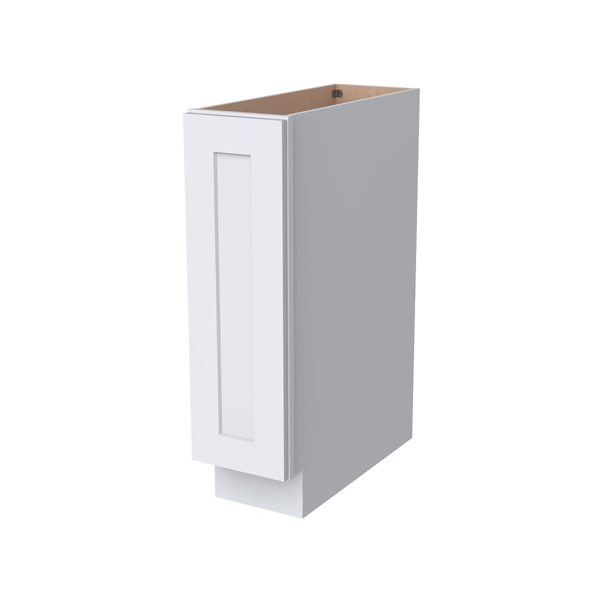 Shaker Style 9” Base Spice Rack Cabinet 1 Door, Soft-Close, Solid Wood Frame with Premium Dovetail Drawer Box – Versatile Storage for Kitchen Essentials (SK-White, 9" W x 24" D x 34.5" H)