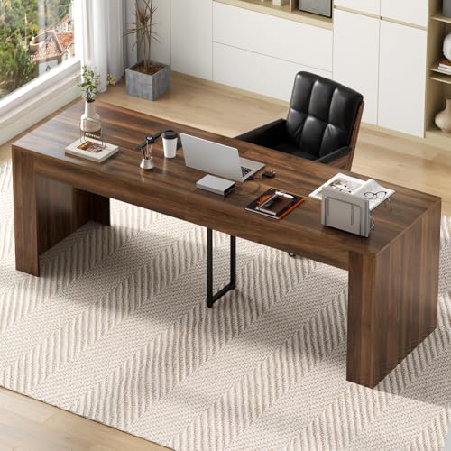 78.74" Executive Desk, Large Office Desk with 2 Drawer, view 7