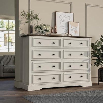 Farmhouse 8 Drawer Dresser for Bedroom, view 4
