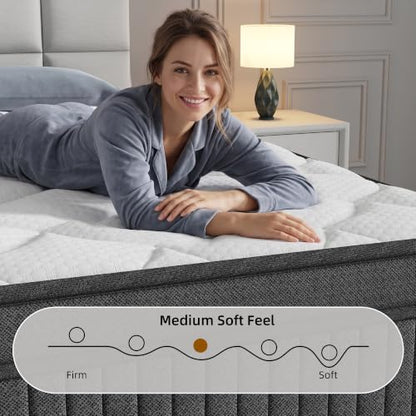 12 Inch Full Size Mattress, Individually Wrapped Pocket Spring Mattress in a Box, view 4