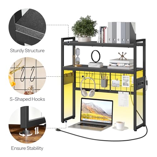 Desktop Bookcase, 2-Tier Office Desktop Organizer, view 6