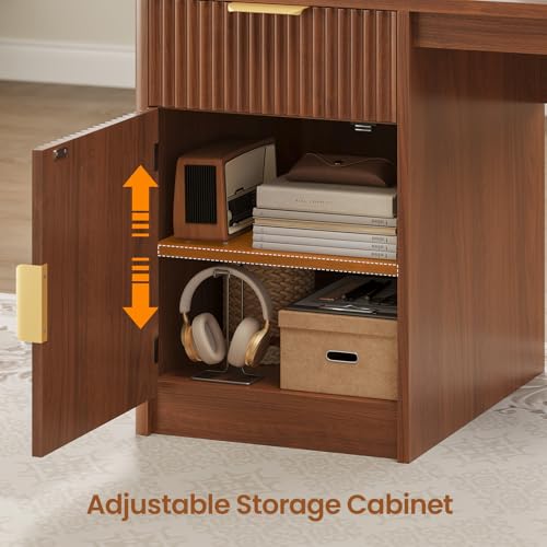 67" x 65" L Shaped Desk with Hutch, view 7