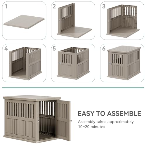 29" Dog Crate w/Door Latch, Multi-Functional Dog Crate Furniture, view 7