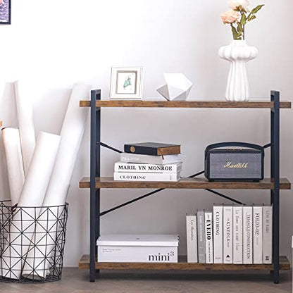 3-Tier Industrial Bookshelf, 35" W x 12" D x 35" H, view 6