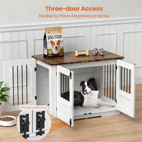 39.4" Dog Crate Furniture, Indoor Dog Kennel Furniture for Small Medium Dogs, view 4