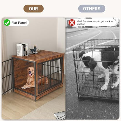 86 Inch Double Dog Crate Furniture, view 7
