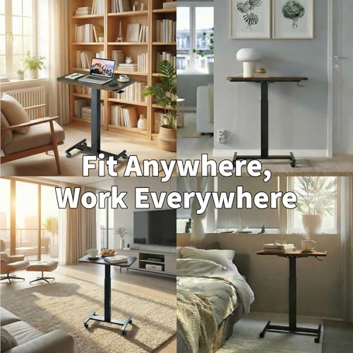 Small Rolling Laptop Standing Desk, view 8