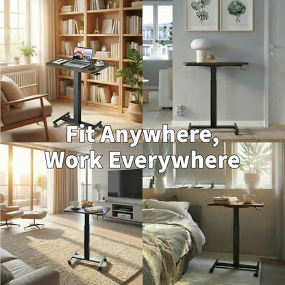 Small Rolling Laptop Standing Desk, view 8