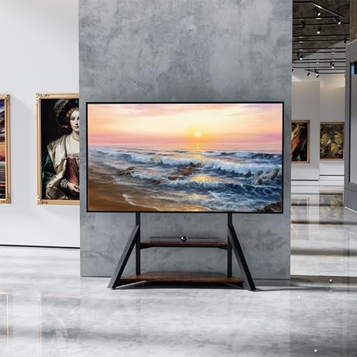 Large Mobile Rolling TV Stand Floor with Wheels for 65 to 100 inch | Heavy-duty television stands up to 220lbs for 65 70 75 80 85 86 90 95 98 100inch Adjustable Heights for Bedroom Office corner