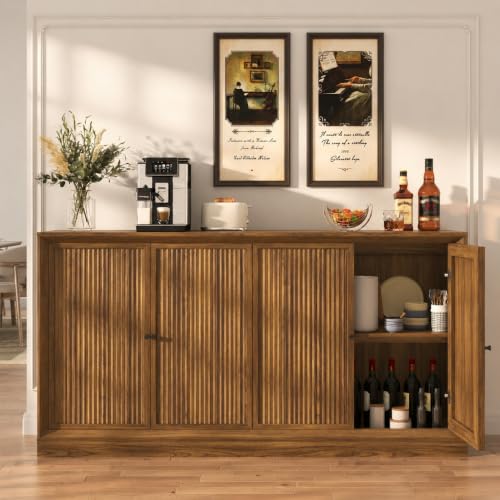 63” Fluted Sideboard Storage Cabinet, view 4