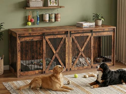 94.5in XXXL Double Dog Crate Furniture, view 2