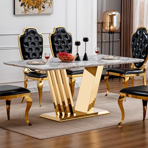 Marble Dining Table for 6 People, view 2