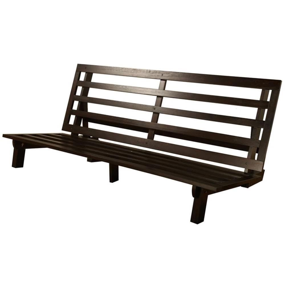 Carson 75" Traditional Full-Size Wood Futon Frame, Solid Pine Construction