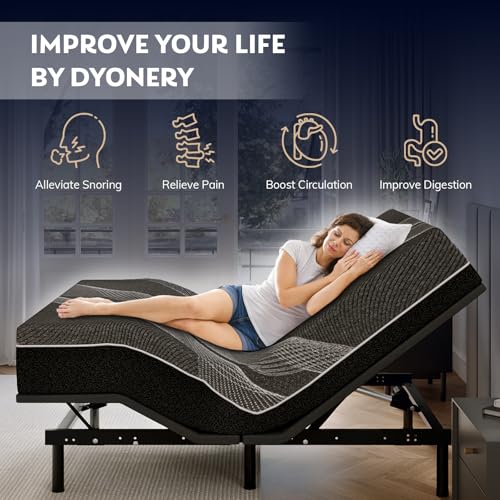 Split King Adjustable Bed Frame + 14 Inch Gel Memory Foam Mattress, view 4