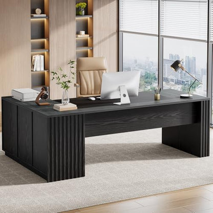 Tribesigns 78" L Shaped Executive Desk with Drawers, view 2