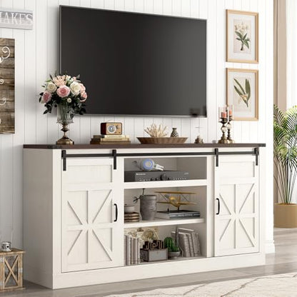 66" Farmhouse TV Stand for 75 Inch TV, view 2