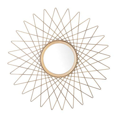SAFAVIEH Home Bilsons Gold Sunburst Round 23-inch Decorative Accent Mirror
