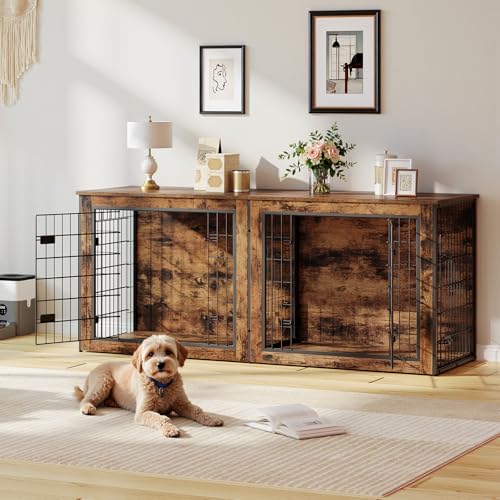 Dog Crate Furniture for 2 Dogs, view 3
