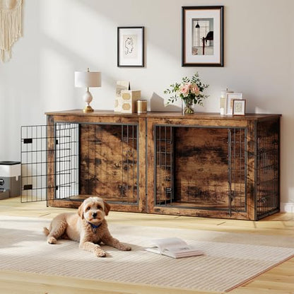 Dog Crate Furniture for 2 Dogs, view 3