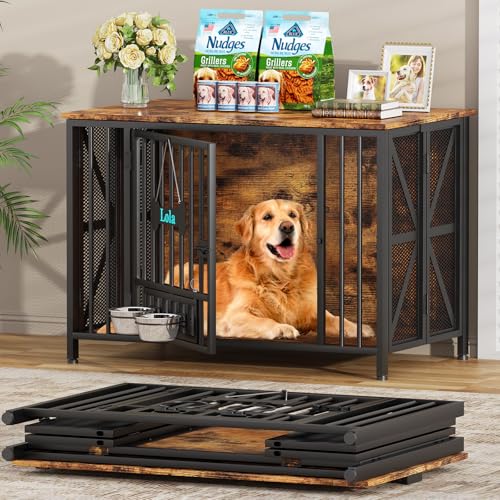Foldable Large Dog Crate Furniture, view 2