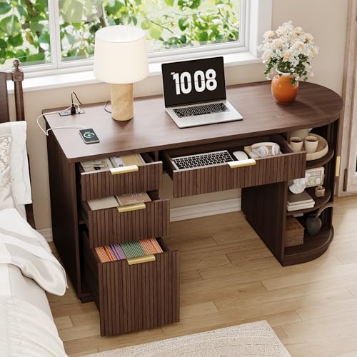 55" Fluted Executive Desk, view 7