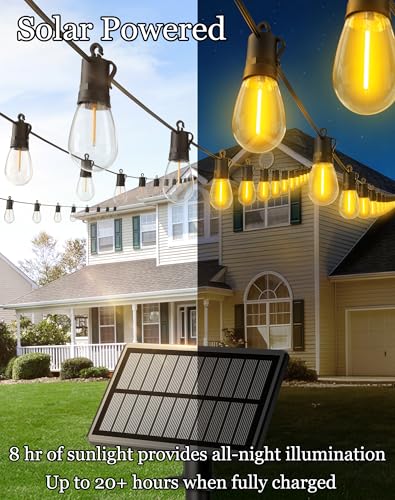50ft-Solar-Powered-Lights-Outdoor-Waterproof-String, view 4