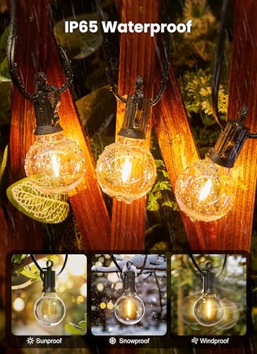 Outdoor String Lights, 50FT 25 G40 Bulbs Shatterproof Patio Lights, view 4