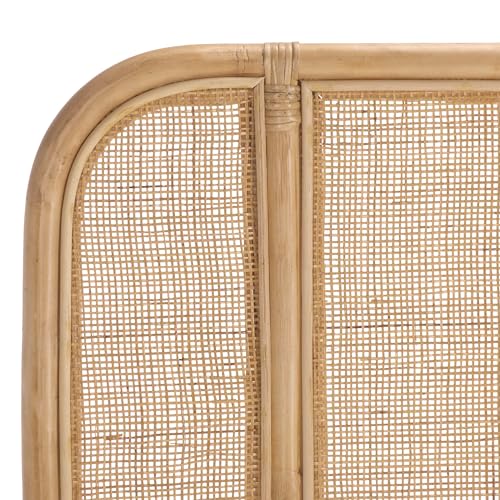 SAFAVIEH Furniture - Takuma King Headboard - Natural - Rattan & Solid Wood - Handwoven Cane Design for Bedroom & Guest Room, 79.1" W x 5.9" D x 53.2" H (HBD8008A-K)