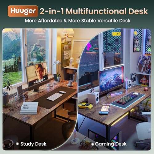 Computer Desk, 55 Inch Home Office Desk, view 4