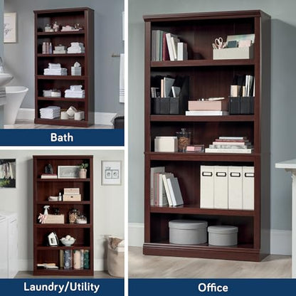 Miscellaneous Storage 5-Shelf Bookcase/ Book shelf, Select Cherry finish